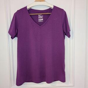 Nike Women's Purple V-Neck Top
